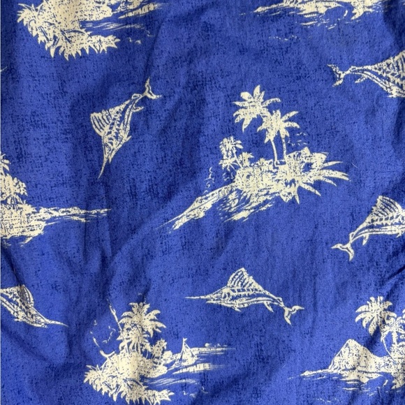 Tommy Bahama Patterned Sleep Pants 4X Tropical Fish Blue Drawstring Cotton - Picture 3 of 5